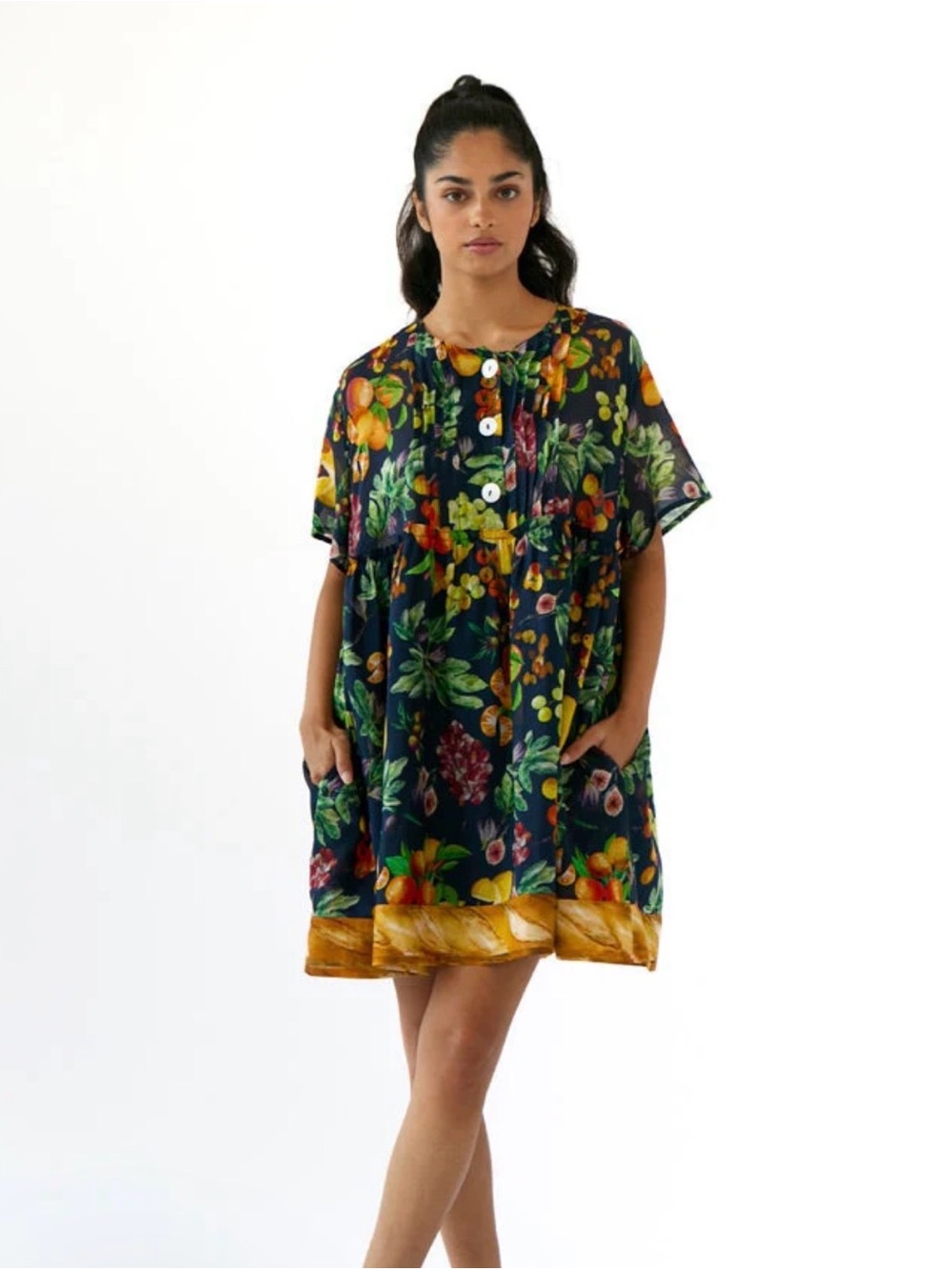 Rachel Antonoff Fruit Print Babydoll Dress NWT - Picture 2 of 5
